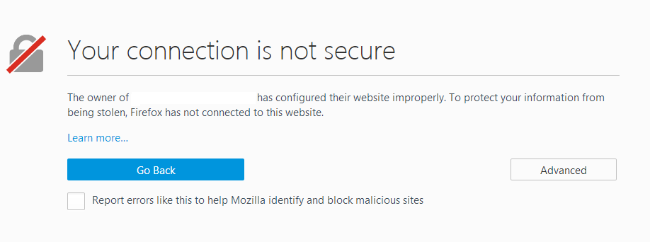 connection is not secure - HTTPCS