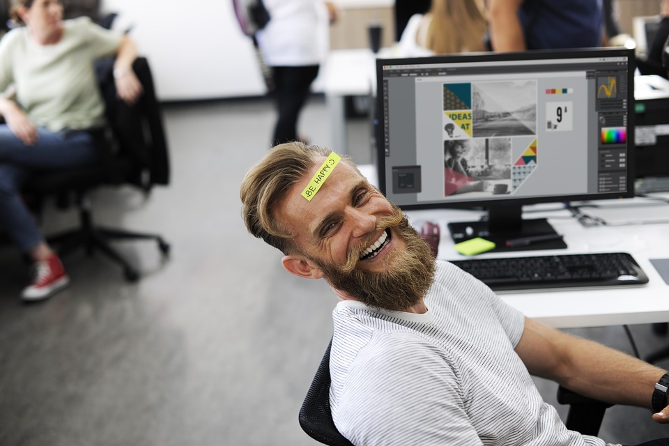 homme sourire