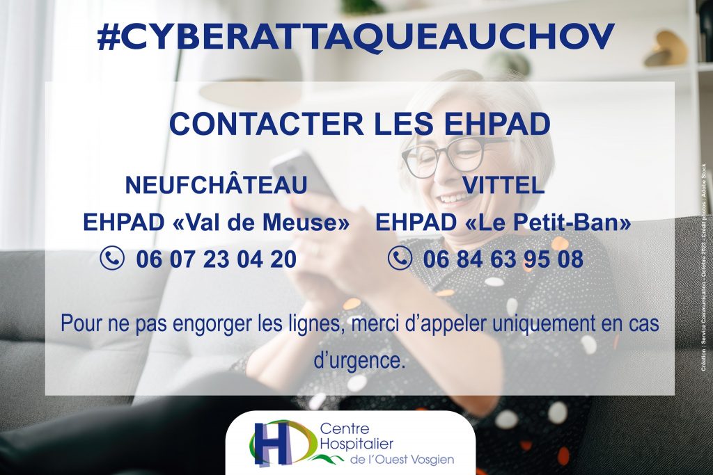 Message provenant du CHOV sur la cyberattaque