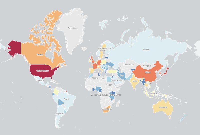 Pays les plus touchés par les vulnérabilités 0-days affectant Ivanti Connect Secure VPN