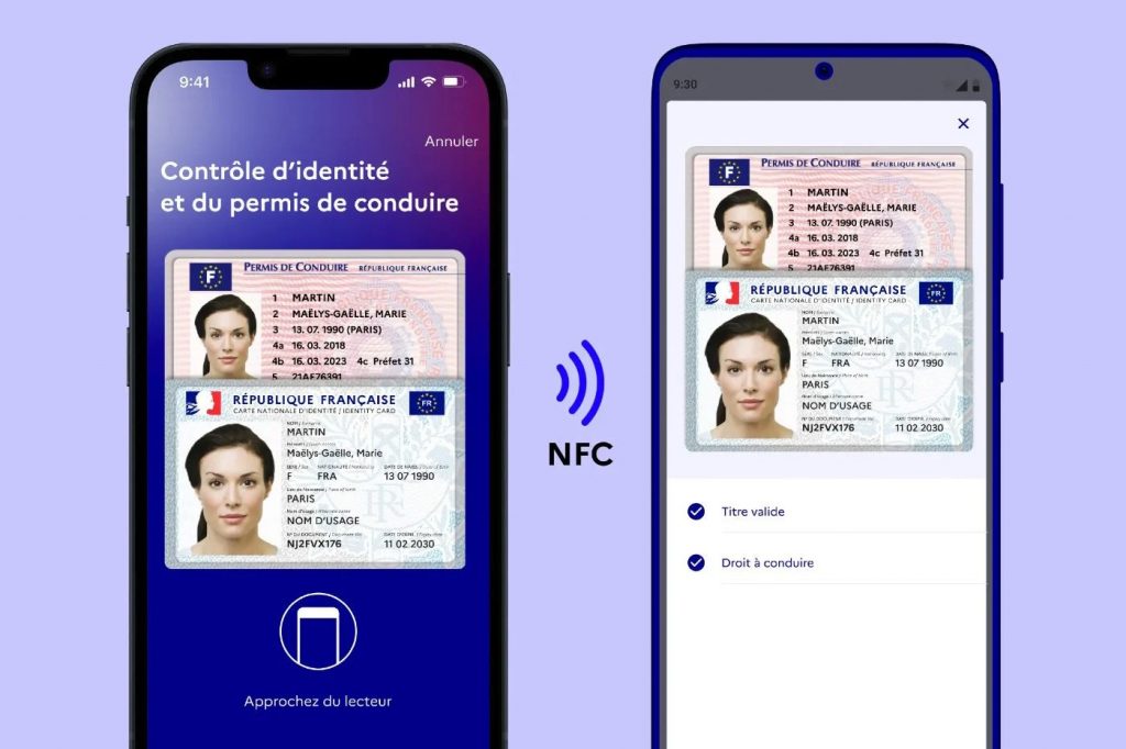 Permis de conduire & Carte d'Identité Nationale contrôlés grâce au NFC du téléphone