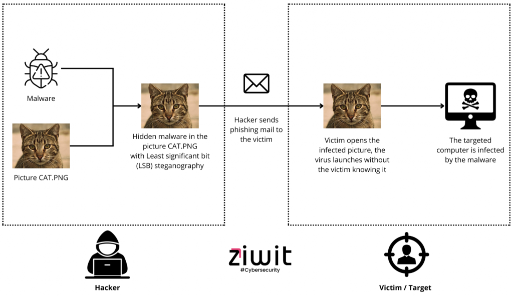 Example of Cyberattack with Steganography
