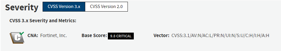 Sévérité de la vulnérabilité CVE-2023-48788 dans FortiClient EMS